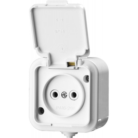 Розетка STAYER &quot;MASTER&quot; &quot;MAXIMA&quot; одноместная, с защитной крышкой, IP54, 10А, 220В 54305-W купить в Уфе