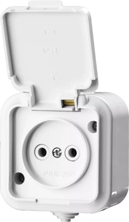 Розетка STAYER &quot;MASTER&quot; &quot;MAXIMA&quot; одноместная, с защитной крышкой, IP54, 10А, 220В 54305-W купить в Уфе