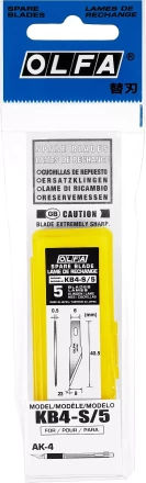 Лезвия OLFA перовые для ножа AK-4, 6(8)х40,5х0,5мм, 5шт OL-KB4-S/5 купить в Уфе