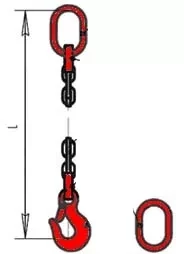 Строп цепной одноветвевой 1СЦ 1 т  L=1.5 м 8 кл купить в Уфе