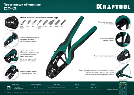 Пресс-клещи PKS-3 для изолированных наконечников 45461-3 купить в Уфе