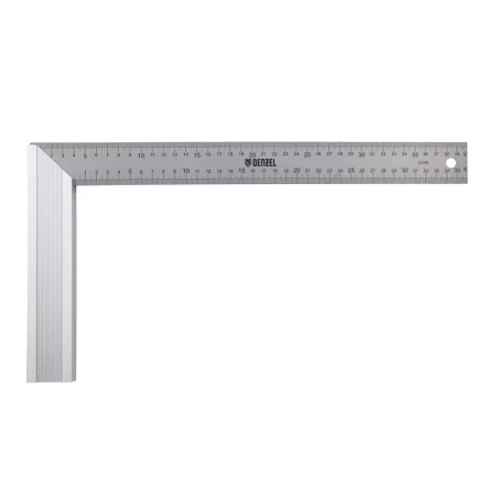 Угольник стальной 400 мм, нержавеющая сталь, градуировка, алюминиевое основание Denzel 32398 купить в Уфе