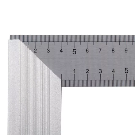 Угольник стальной 400 мм, нержавеющая сталь, градуировка, алюминиевое основание Denzel 32398 купить в Уфе