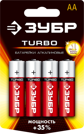 Батарейки TURBO алкалиновые AA 15В серия Без серии купить в Уфе