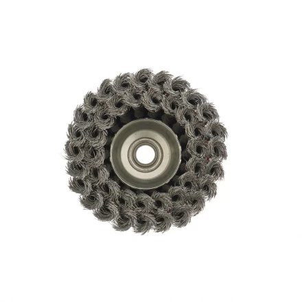 Щетка для УШМ 100 мм М14 &quot;чашка&quot; двухрядная крученая проволока 0,5 мм MTX 74682 купить в Уфе