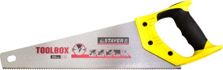 Ножовка многоцелевая (пила) STAYER TOOLBOX 350 мм, 11 TPI, мелкий прямой закаленный зуб, точный рез 2-15091-45 купить в Уфе