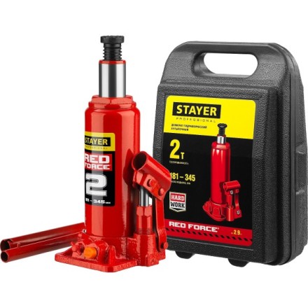 Домкрат STAYER &quot;PROFI&quot; гидравлический бутылочный, в кейсе, 2т, 148-278мм 43160-2-K купить в Уфе