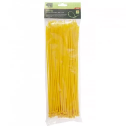 Хомуты 300х3,6 мм пластиковые желтые 100 штук СИБРТЕХ 45509