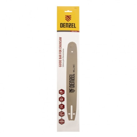 Шина для бензопилы Denzel DGS-4516, длина 40 см (16&quot;), шаг 3/8&quot;, паз 1.3 мм, 57 звеньев купить в Уфе