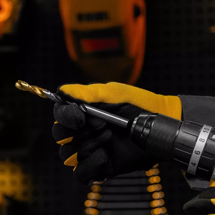 Сверло спиральное по металлу Denzel 9 x 125мм, Р6М5, Golden Tip, многогранная заточка, 718284 купить в Уфе