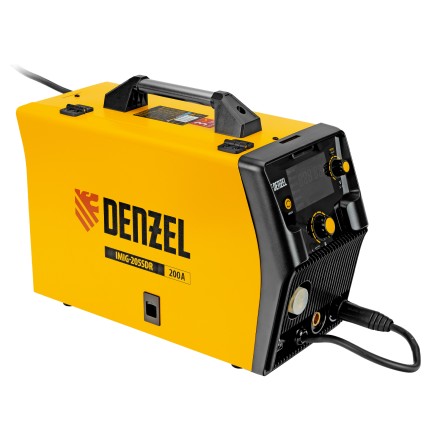 Аппарат инвертор. полуавтомат. cварки Denzel IMIG-205SDR, 200 А, ПВ 60%, катушка 5 кг купить в Уфе