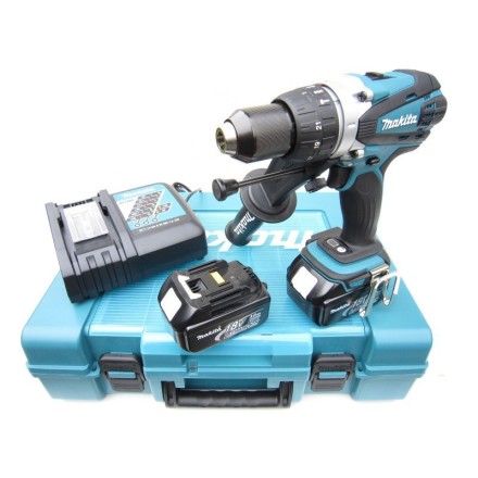 Аккумуляторная ударная дрель-шуруповерт Makita DHP458RFE купить в Уфе