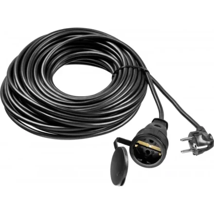 Удлинитель-шнур &quot;ПВС 315-Ш&quot;, 20 м, 3500 Вт, 1 гнездо, IP44, ПВС 3х1,5 мм2, ЗУБР 55020-20 купить в Уфе