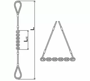 Строп комбинированный 0.9 т L=3.5 м L цепи=1.2 м заплет купить в Уфе