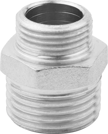 Бочонок ЗУБР &quot;ЭКСПЕРТ&quot; переходной, никелированная латунь, 1/2&quot;-3/8&quot; 51243-1/2-3/8 купить в Уфе