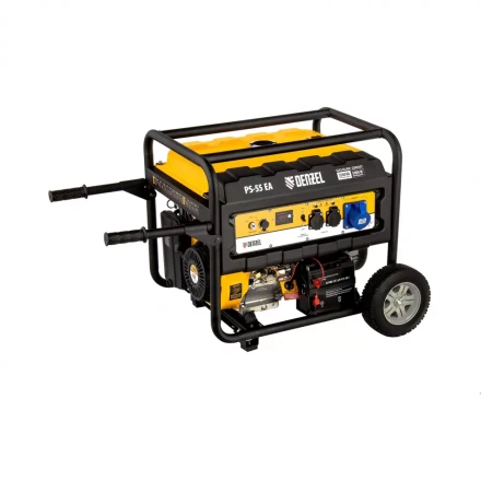 Генератор бензиновый PS 55 EA, 5.5 кВт, 230 В, 25 л, коннектор автоматики 5 PIN, электростартер Denzel 9468743 купить в Уфе