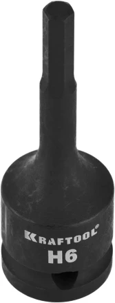 Торцовая головка KRAFTOOL &quot;INDUSTRIE QUALITAT&quot; ударная (1/2&quot;), HEX, Cr-Mo, фосфатированная, H6 27950-06_z01 купить в Уфе