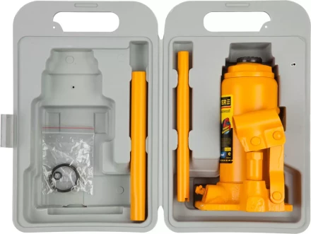 Домкрат STAYER &quot;PROFI&quot; гидравлический бутылочный, в кейсе, 8т, 200-385мм 43160-8-K купить в Уфе