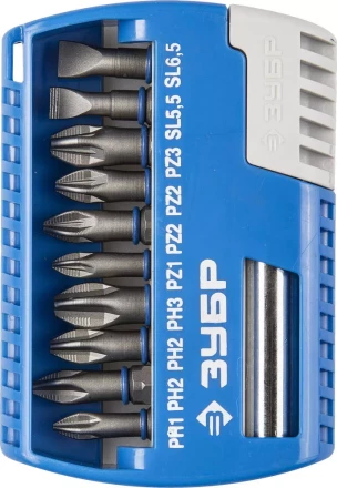 ЗУБР 11 шт, набор бит с магнитным адаптером (26050-H11) купить в Уфе
