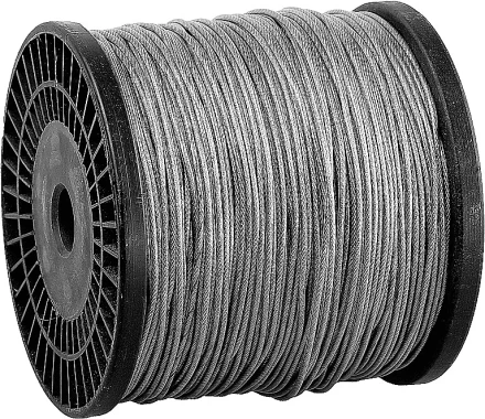 Трос стальной ЗУБР &quot;ПРОФЕССИОНАЛ&quot;, оцинкованный, DIN 3055, в оплетке ПВХ, d=8/10 мм, L=60 м 4-304120-08-10 купить в Уфе