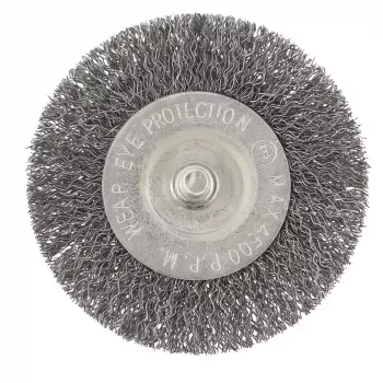 Щетка для дрели 75 мм плоская со шпилькой витая проволока  СИБРТЕХ 744487 купить в Уфе