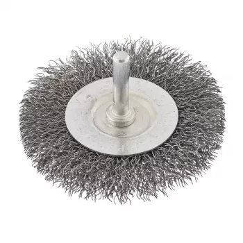 Щетка для дрели 75 мм плоская со шпилькой витая проволока  СИБРТЕХ 744487 купить в Уфе
