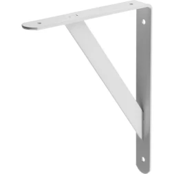 Уголок-кронштейн STAYER &quot;MASTER&quot;, усиленный, 250х200х30х4мм, белый 37421-1