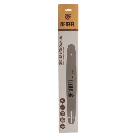 Шина для бензопилы Denzel DGS-5218, длина 45 см (18&quot;), шаг 0.325&quot;, паз 1.5 мм, 72 звена, 59802 купить в Уфе