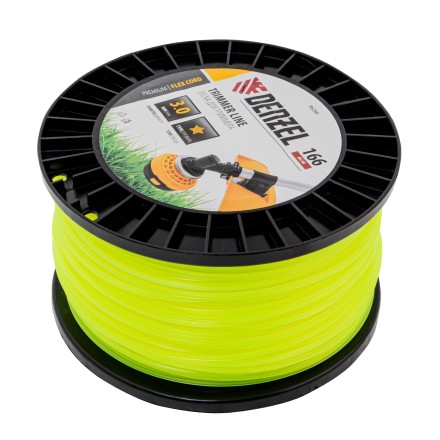 Леска для триммера звезда Denzel, 3,0мм х 166м, на DIN катушке FLEX CORD, 96288 купить в Уфе