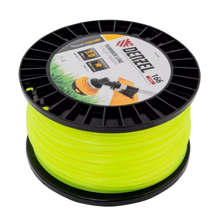 Леска для триммера звезда Denzel, 3,0мм х 166м, на DIN катушке FLEX CORD, 96288 купить в Уфе