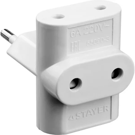 Разветвитель электрический MAXElectro, STAYER 55090-3, 3 гнезда, 6А/220В 55090-3 купить в Уфе