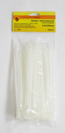 Хомут монтажный 4,8х200 (100 шт) 1/150 ЭНКОР 29986 купить в Уфе