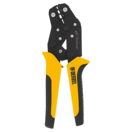 Клещи для обжима Denzel 17747 изолир. наконечников НКИ и НВИ, разъемов РПИ, гильз ГСИ, 0,5 - 2,5 мм2 купить в Уфе