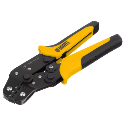 Клещи для обжима Denzel 17747 изолир. наконечников НКИ и НВИ, разъемов РПИ, гильз ГСИ, 0,5 - 2,5 мм2 купить в Уфе