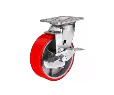 Колесо большегрузное поворотное SCpb 93 75 мм полиуретановое с тормозом (N) 1027132 купить в Уфе