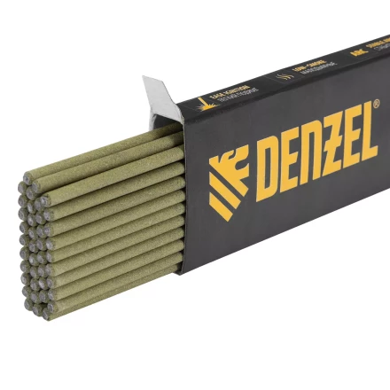 Электроды Denzel DER-46 Goldline, диам. 3 мм, 1 кг, рутил-целлюлозное покрытие, 97500 купить в Уфе