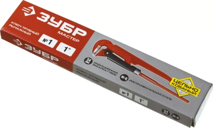 Ключ трубный ЗУБР &quot;МАСТЕР&quot; рычажный, прямые губки, цельнокованный, № 1, 1&quot; 27314-1 купить в Уфе