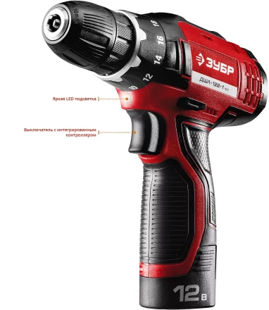 Дрель-шуруповерт 2 АКБ ДШЛ-122-1 КН серия МАСТЕР купить в Уфе
