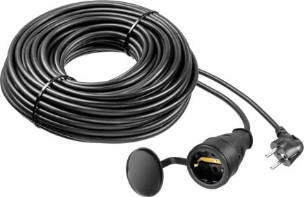 Удлинитель-шнур &quot;ПВС 315-Ш&quot;, 30 м, 3500 Вт, 1 гнездо, IP44, ПВС 3х1,5 мм2, ЗУБР 55020-30 купить в Уфе