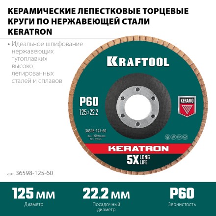 Круги лепестковые керамические торцевые 36598-125-60 купить в Уфе