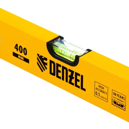Уровень алюминиевый, 400 мм, фрезерованный, 3 глазка Denzel 33680 купить в Уфе