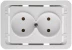 Розетка СВЕТОЗАР &quot;ГАММА&quot; двойная, цвет белый, 16А/~250В SV-54102-W купить в Уфе