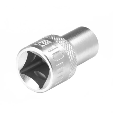 Головка торцевая 10 мм двенадцатигранная CrV под квадрат 1/2 хромированная Stels 13651 купить в Уфе