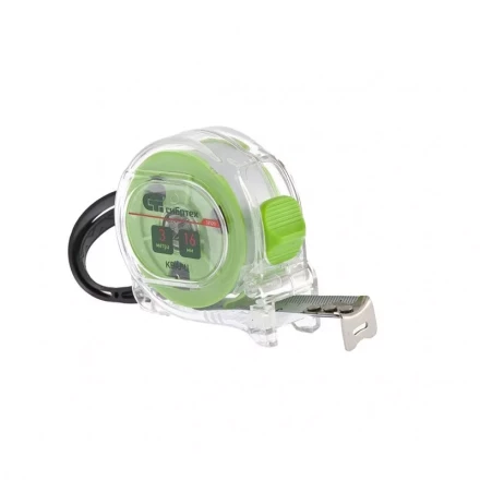 Рулетка Кварц, прозрачный корпус, амортизатор, 3 м х 16 мм  СИБРТЕХ 32520 купить в Уфе