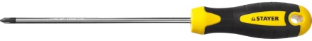 Отвертка STAYER &quot;MASTER&quot; &quot;ТECHNO&quot;, двухкомпонентная рукоятка, магнитный наконечник, Cr-V, PH1x150мм 2508-1-15_z02 купить в Уфе