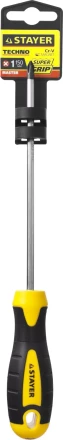 Отвертка STAYER &quot;MASTER&quot; &quot;ТECHNO&quot;, двухкомпонентная рукоятка, магнитный наконечник, Cr-V, PH1x150мм 2508-1-15_z02 купить в Уфе