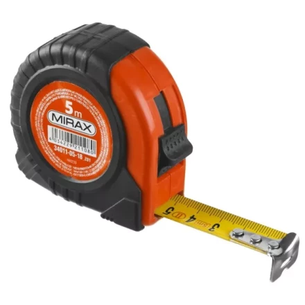 Рулетка MIRAX, обрезиненный пластиковый корпус, 5м/18мм 34011-05-18_z01 купить в Уфе