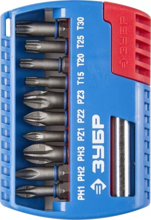 ЗУБР 11 шт, набор бит с магнитным адаптером (26051-H11) купить в Уфе