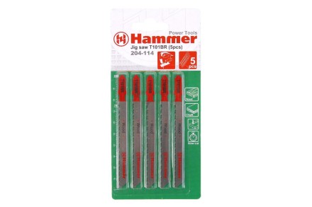 Пилки для лобзика HAMMER JG WD T101BR (5шт.) купить в Уфе