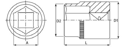 Головка торцевая 3/8&quot;DR 14 мм S04H3114  Jonnesway 47565 купить в Уфе